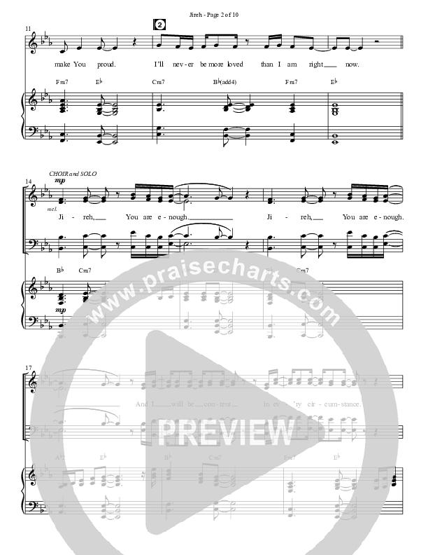 Jireh (Choral Anthem SATB) Anthem (SATB/Piano) (Semsen Music / Arr. Cliff Duren)