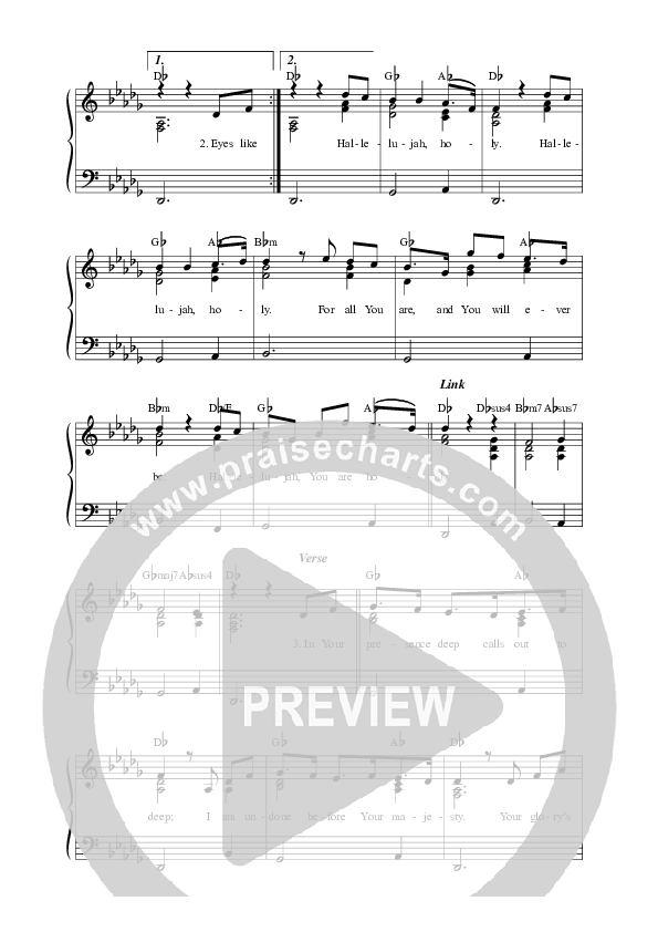 Hallelujah Holy (Live) Lead Sheet Melody (Matt Redman)