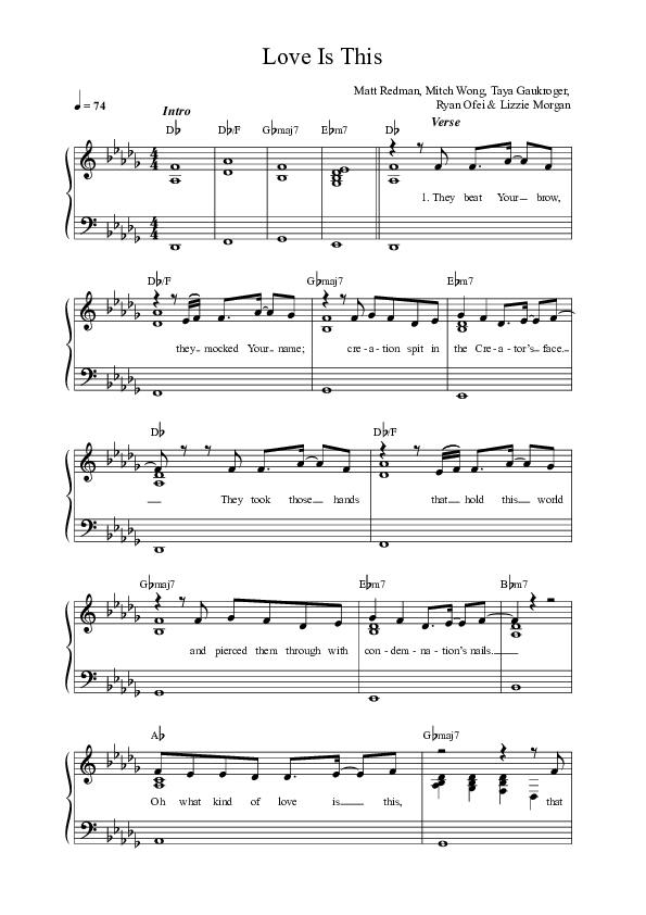 Love Is This (Live) Lead Sheet Melody (Matt Redman / May Angeles)