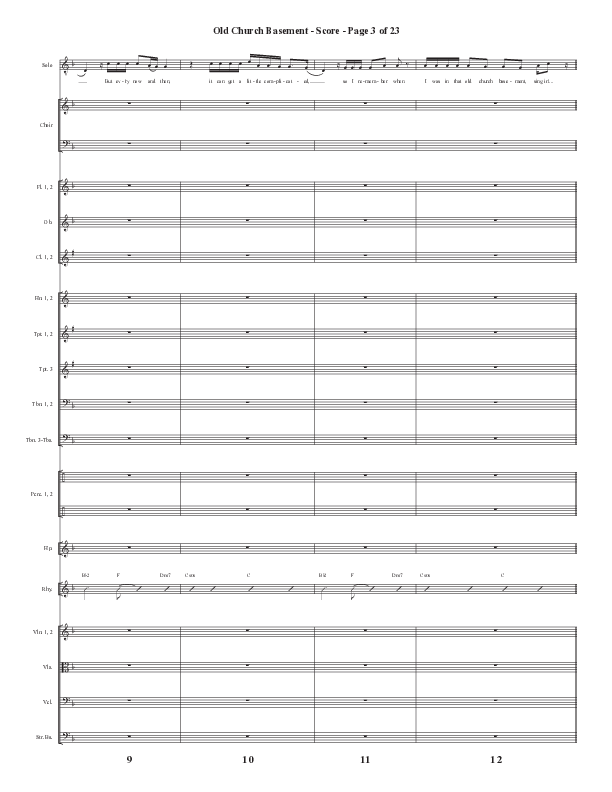 Old Church Basement (Choral Anthem SATB) Orchestration (Semsen Music / Arr. Cliff Duren)