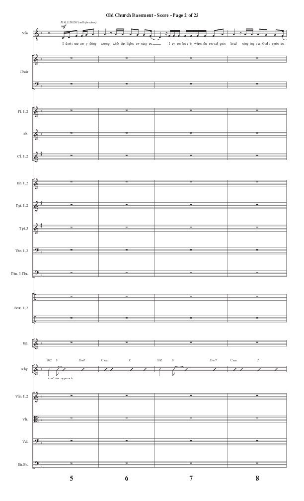 Old Church Basement (Choral Anthem SATB) Conductor's Score II (Semsen Music / Arr. Cliff Duren)