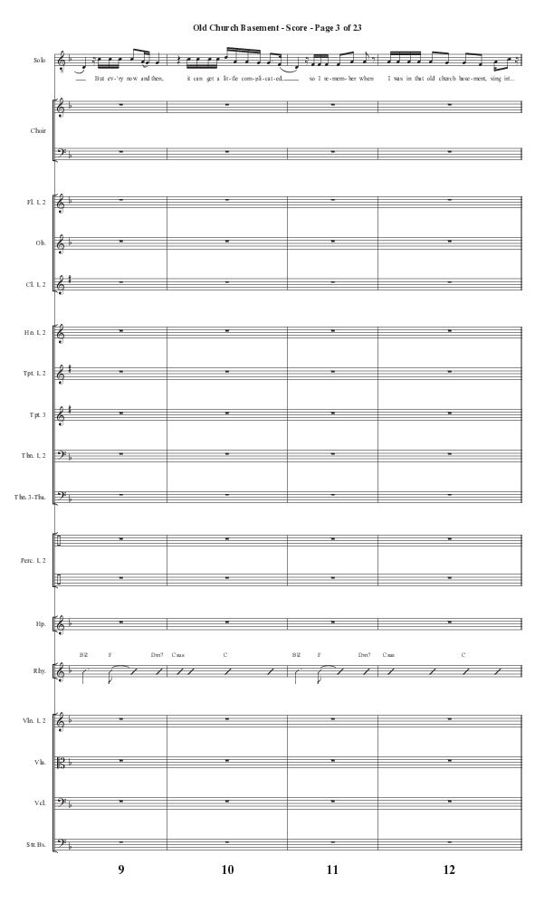 Old Church Basement (Choral Anthem SATB) Conductor's Score II (Semsen Music / Arr. Cliff Duren)