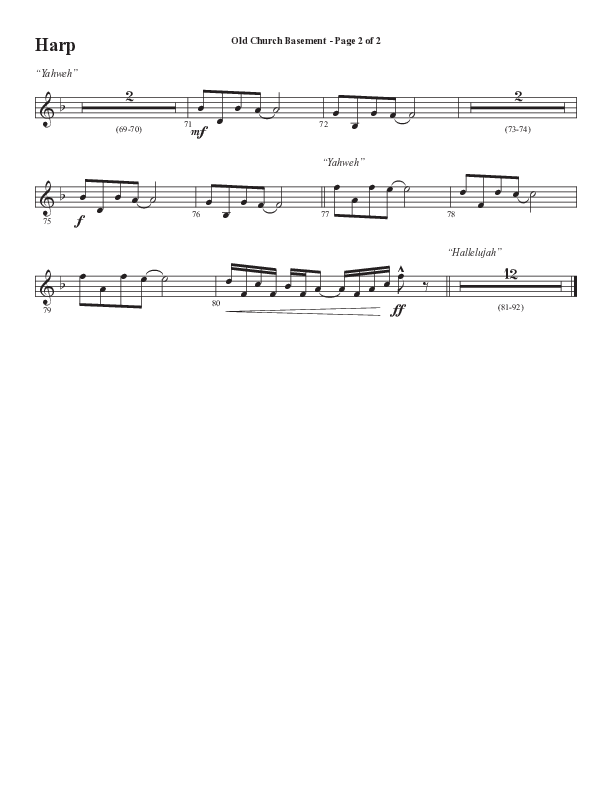 Old Church Basement (Choral Anthem SATB) Harp (Semsen Music / Arr. Cliff Duren)