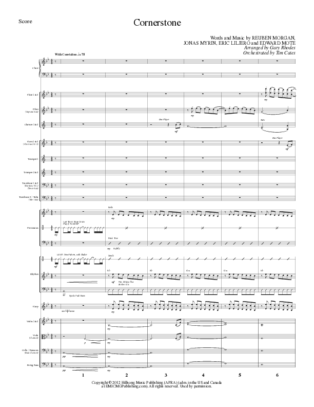 Cornerstone (Choral Anthem SATB) Orchestration (Lillenas Choral / Arr. Gary Rhodes)