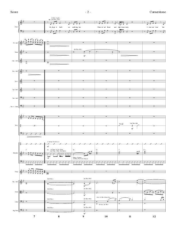 Cornerstone (Choral Anthem SATB) Orchestration (Lillenas Choral / Arr. Gary Rhodes)