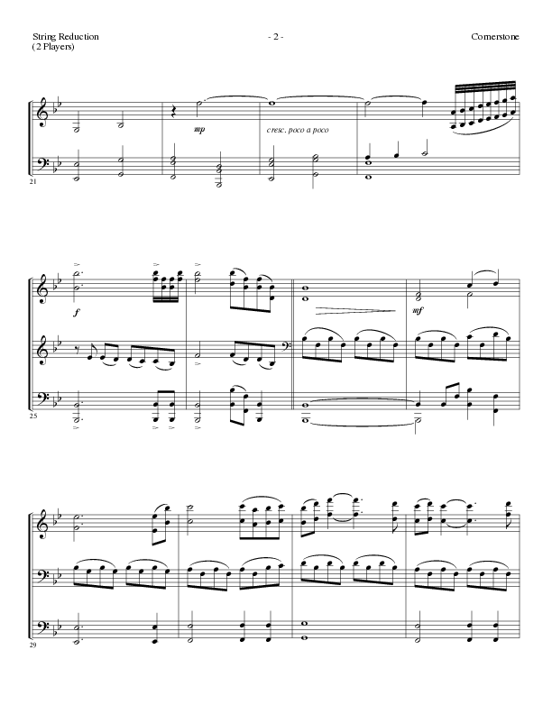 Cornerstone (Choral Anthem SATB) String Reduction (Lillenas Choral / Arr. Gary Rhodes)