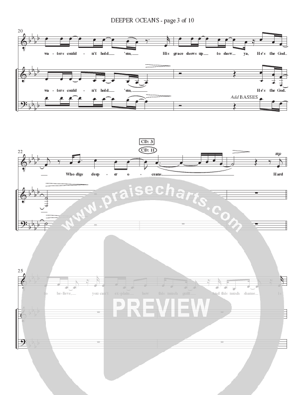 Deeper Oceans (Choral Anthem SATB) Choir Sheet Music PDF (Lillenas