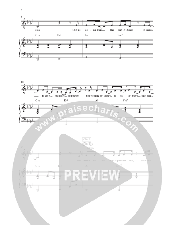 Deeper Oceans (Choral Anthem SATB) Anthem (SATB/Piano) (Lillenas Choral / Arr. Cliff Duren)