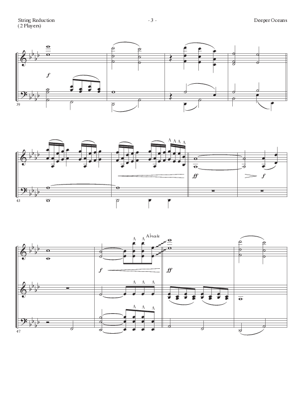 Deeper Oceans (Choral Anthem SATB) String Reduction (Lillenas Choral / Arr. Cliff Duren)