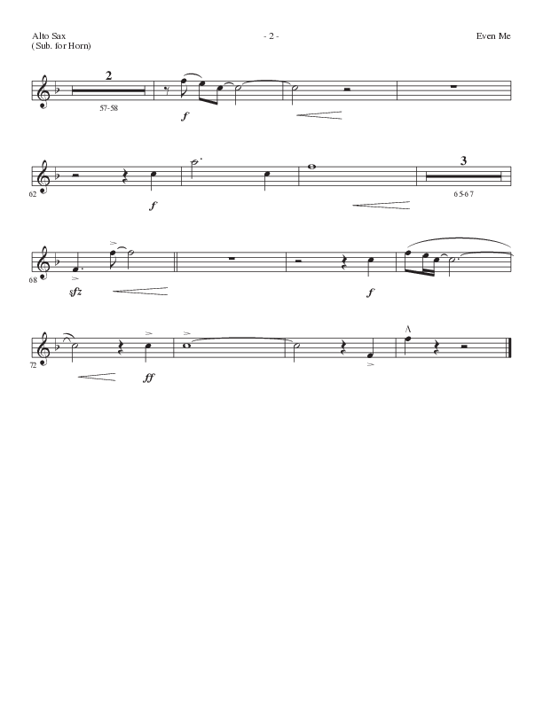 Even Me (Choral Anthem SATB) Alto Sax (Lillenas Choral / Arr. Cliff Duren)