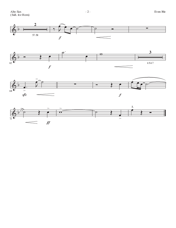 Even Me (Choral Anthem SATB) Alto Sax (Lillenas Choral / Arr. Cliff Duren)