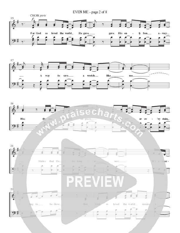 Even Me (Choral Anthem SATB) Choir Sheet (SATB) (Lillenas Choral / Arr. Cliff Duren)