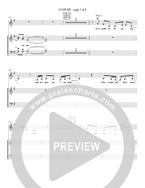 Even Me (Choral Anthem SATB) Choir Sheet (SATB) (Lillenas Choral / Arr. Cliff Duren)
