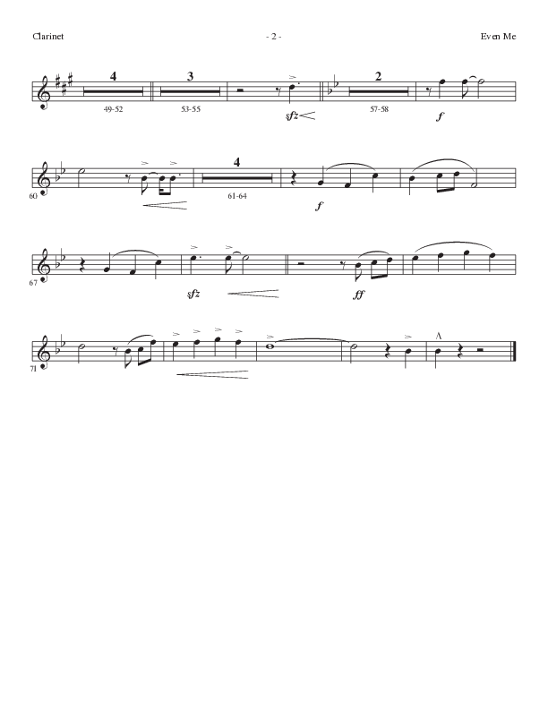 Even Me (Choral Anthem SATB) Clarinet (Lillenas Choral / Arr. Cliff Duren)