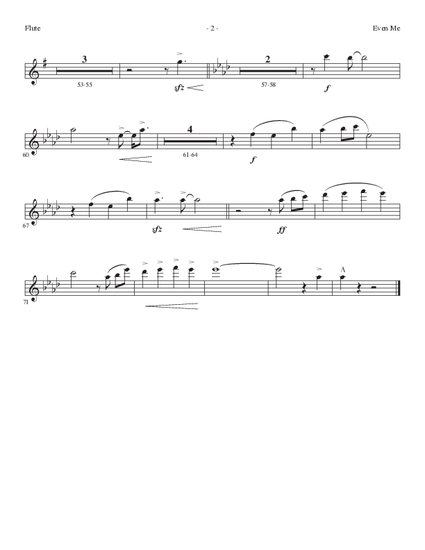 Even Me (Choral Anthem SATB) Flute (Lillenas Choral / Arr. Cliff Duren)