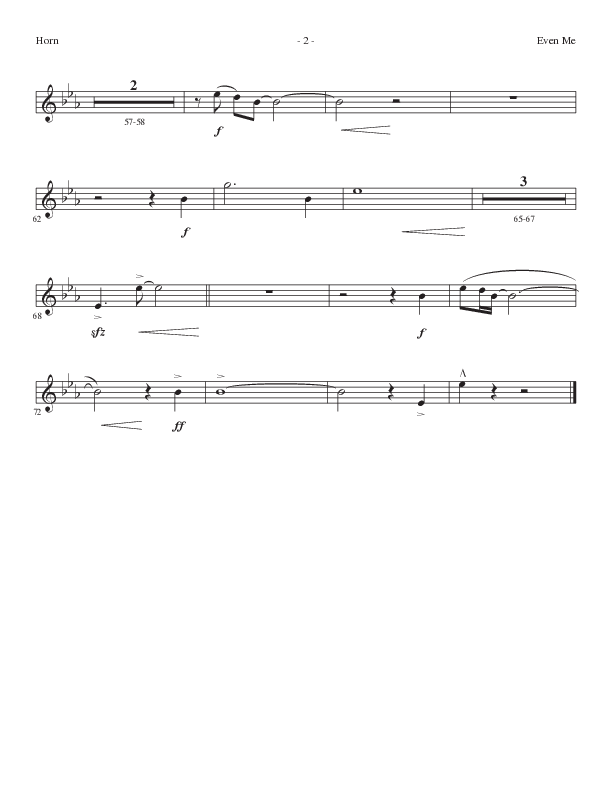 Even Me (Choral Anthem SATB) French Horn (Lillenas Choral / Arr. Cliff Duren)