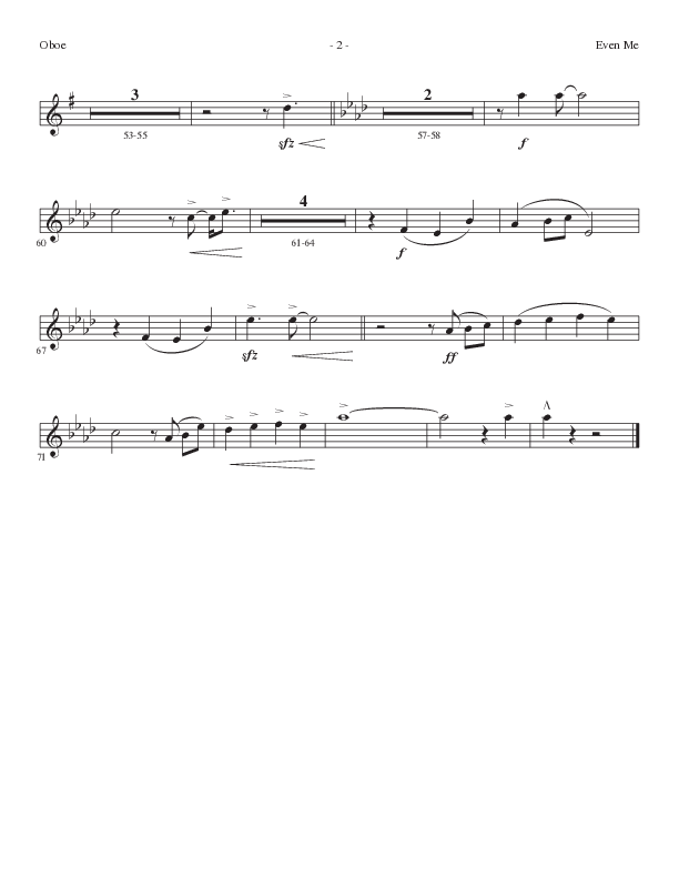 Even Me (Choral Anthem SATB) Oboe (Lillenas Choral / Arr. Cliff Duren)
