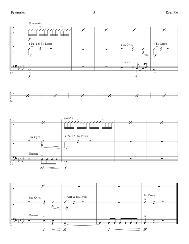 Even Me (Choral Anthem SATB) Percussion (Lillenas Choral / Arr. Cliff Duren)