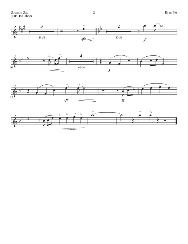Even Me (Choral Anthem SATB) Soprano Sax (Lillenas Choral / Arr. Cliff Duren)