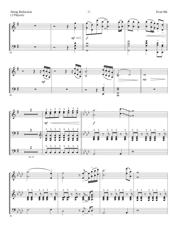 Even Me (Choral Anthem SATB) String Reduction (Lillenas Choral / Arr. Cliff Duren)
