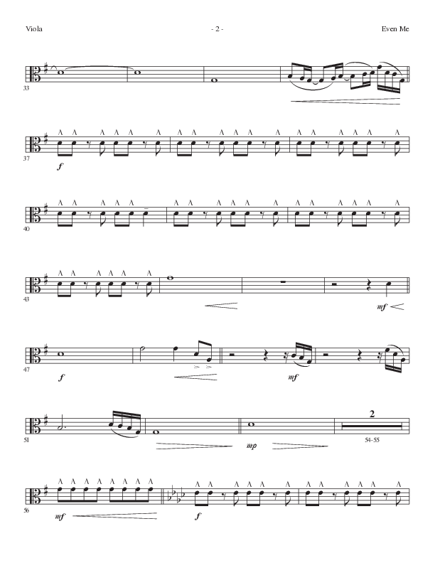 Even Me (Choral Anthem SATB) Viola (Lillenas Choral / Arr. Cliff Duren)