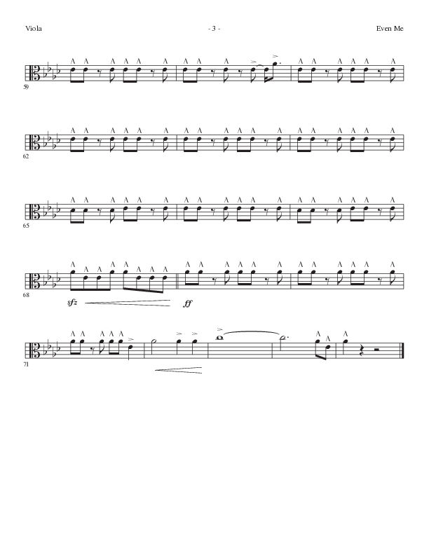 Even Me (Choral Anthem SATB) Viola (Lillenas Choral / Arr. Cliff Duren)