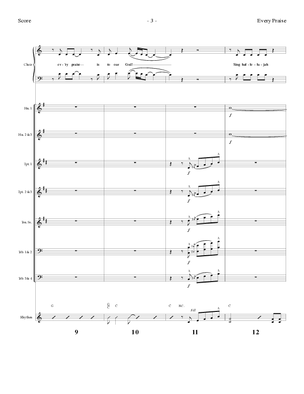 Every Praise with In the Sanctuary (Choral Anthem SATB) Orchestration (Lillenas Choral / Arr. Mike Speck / Arr. Cheryl Rogers)