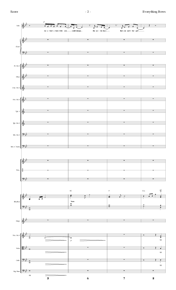 Everything Bows (Choral Anthem SATB) Orchestration (Lillenas Choral / Arr. Jay Rouse)