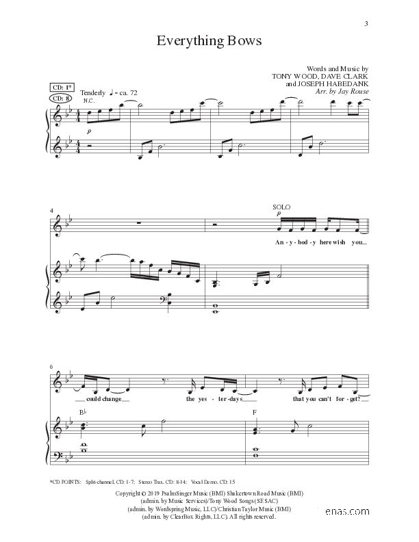 Everything Bows (Choral Anthem SATB) Anthem (SATB/Piano) (Lillenas Choral / Arr. Jay Rouse)