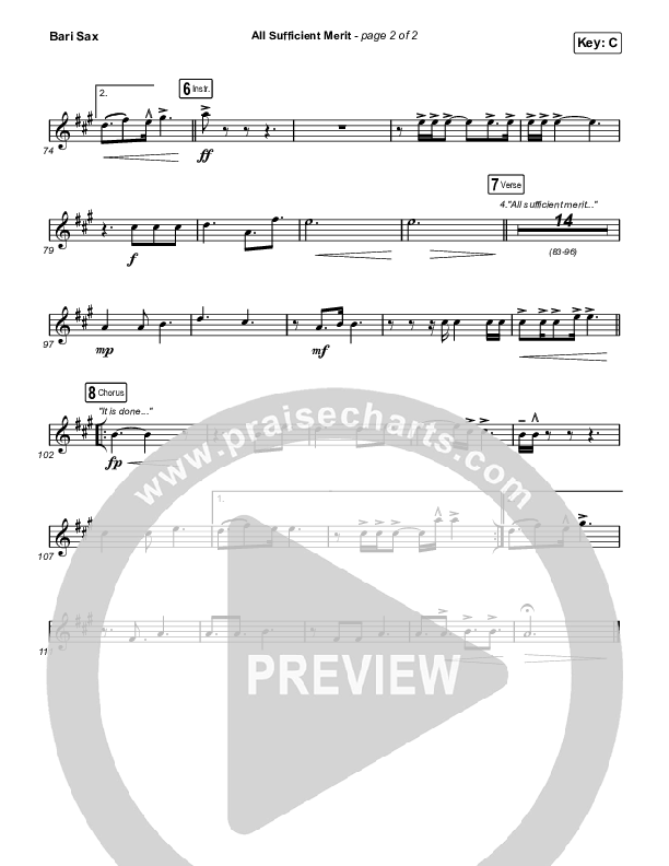 All Sufficient Merit (Live) Bari Sax (Shane & Shane)