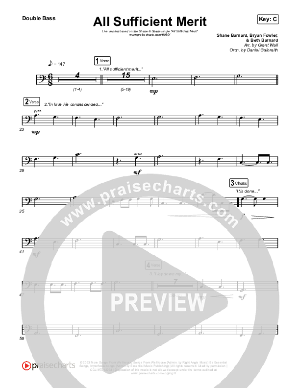 All Sufficient Merit (Live) String Bass (Shane & Shane)