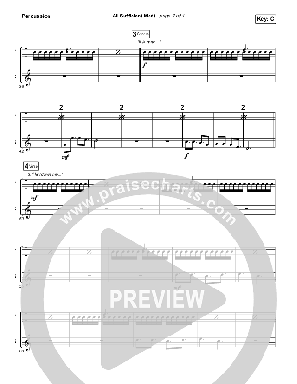 All Sufficient Merit (Live) Percussion (Shane & Shane)