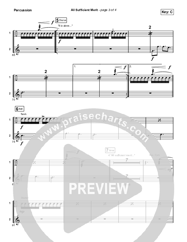 All Sufficient Merit (Live) Percussion (Shane & Shane)