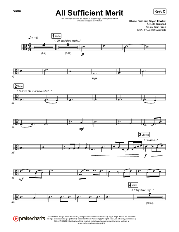 All Sufficient Merit (Live) Viola (Shane & Shane)