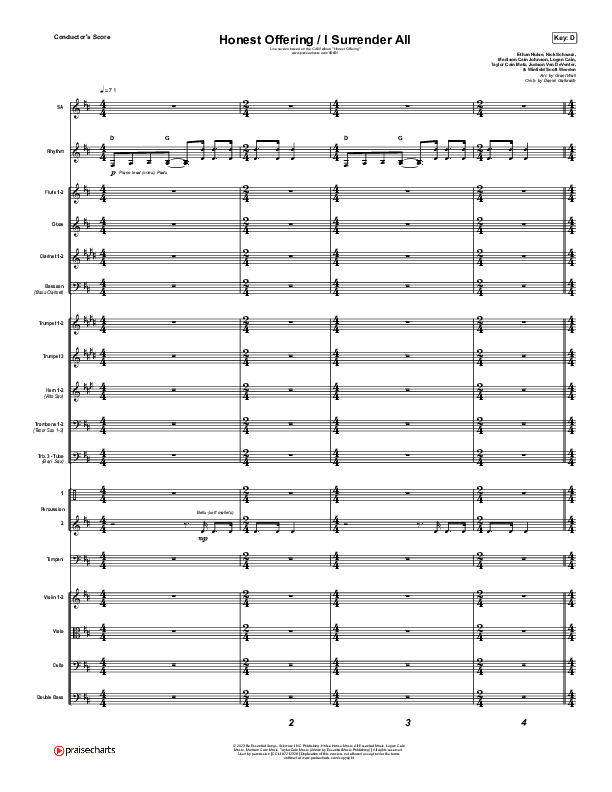 Honest Offering / I Surrender All (Live) Orchestration (CAIN)