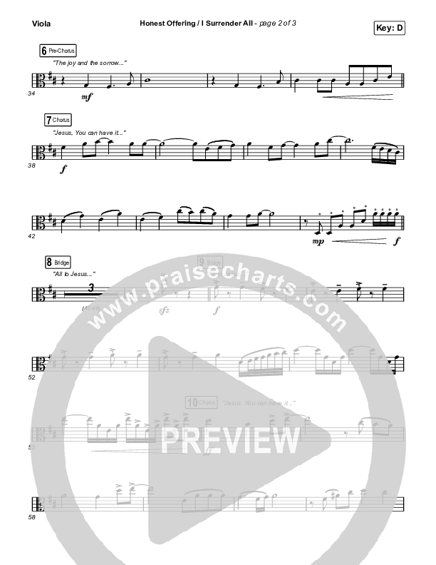 Honest Offering / I Surrender All (Live) Viola (CAIN)