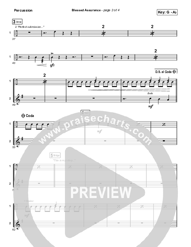 Blessed Assurance (Live) Percussion (CAIN / David Leonard)