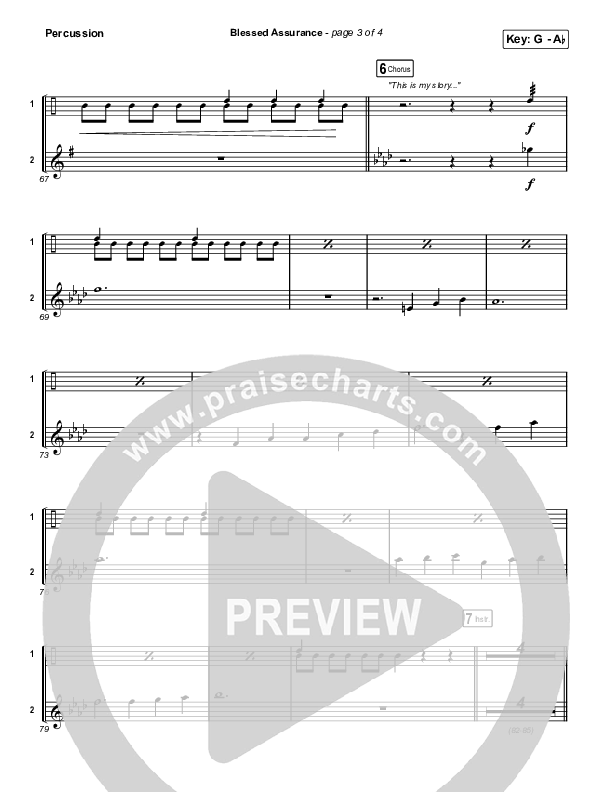 Blessed Assurance (Live) Percussion (CAIN / David Leonard)