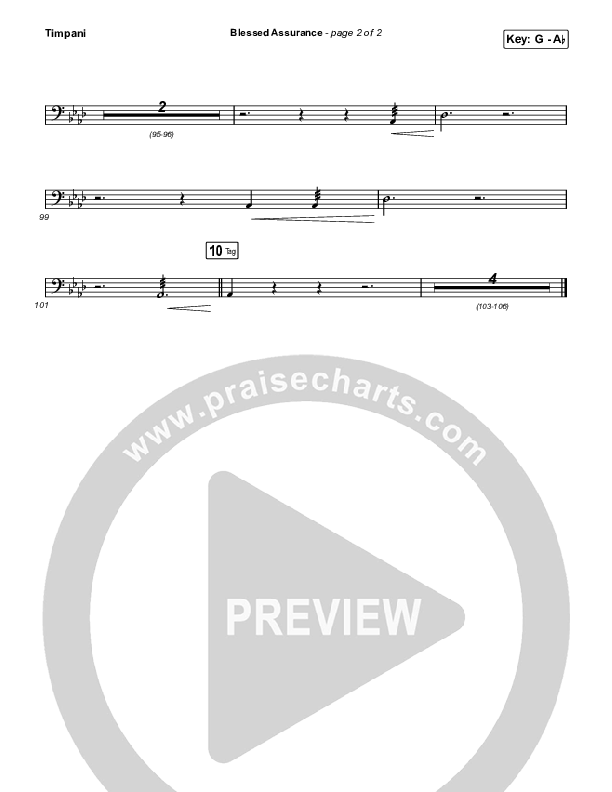 Blessed Assurance (Live) Timpani (CAIN / David Leonard)