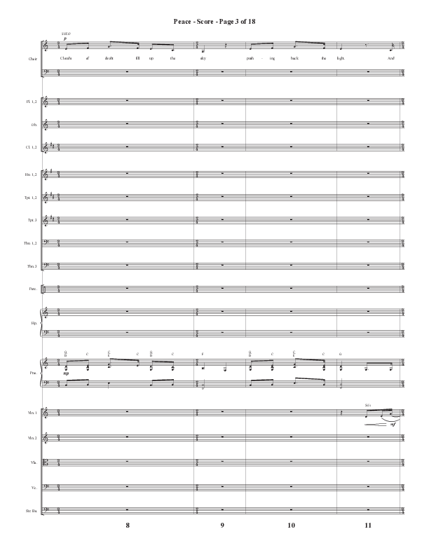 Peace (Choral Anthem SATB) Orchestration (Semsen Music / Arr. Daniel Semsen)