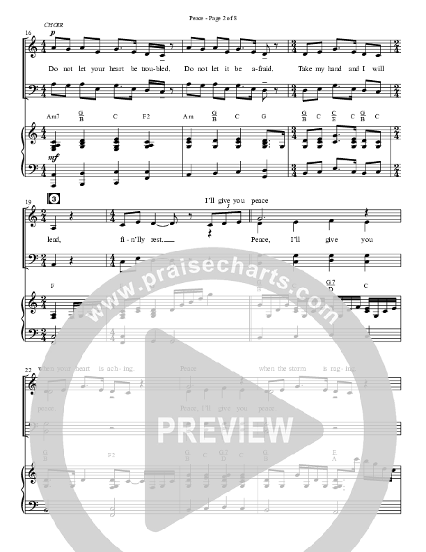 Peace (Choral Anthem SATB) Anthem (SATB/Piano) (Semsen Music / Arr. Daniel Semsen)