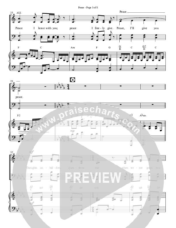 Peace (Choral Anthem SATB) Anthem (SATB/Piano) (Semsen Music / Arr. Daniel Semsen)