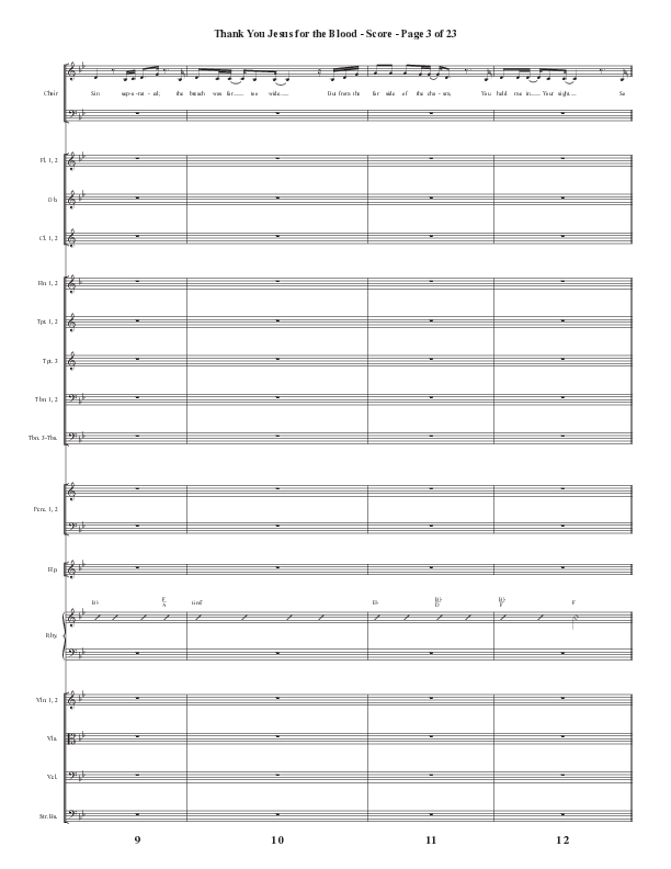 Thank You Jesus For The Blood with Glory To His Name (Choral Anthem SATB) Conductor's Score (Semsen Music / Arr. Cliff Duren)