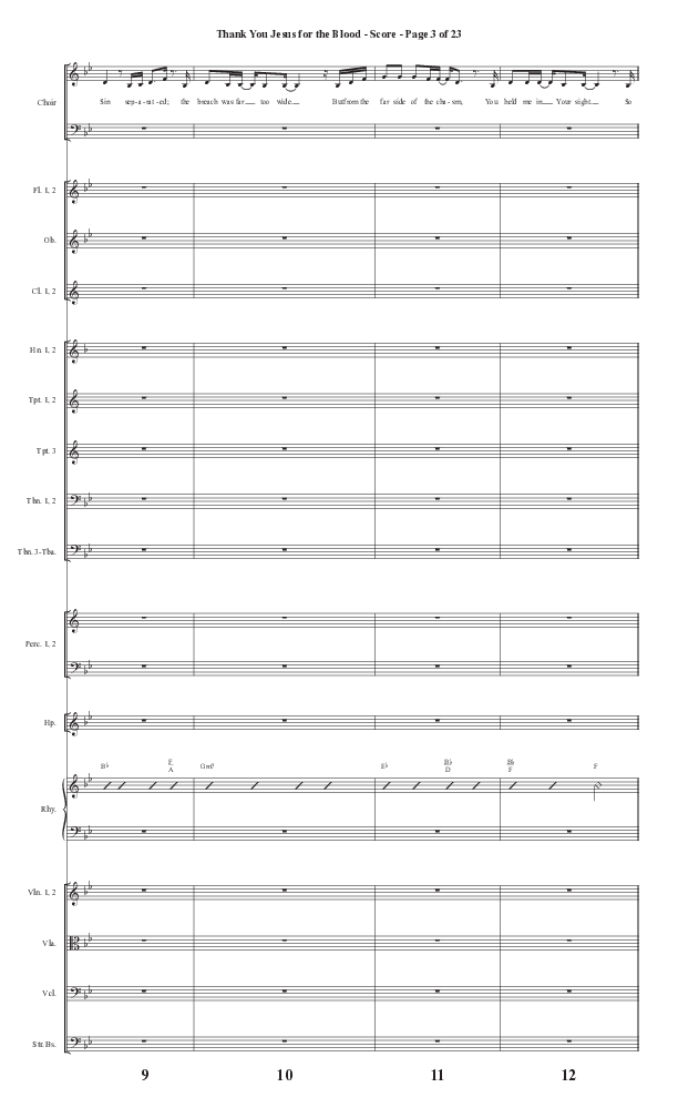 Thank You Jesus For The Blood with Glory To His Name (Choral Anthem SATB) Conductor's Score II (Semsen Music / Arr. Cliff Duren)