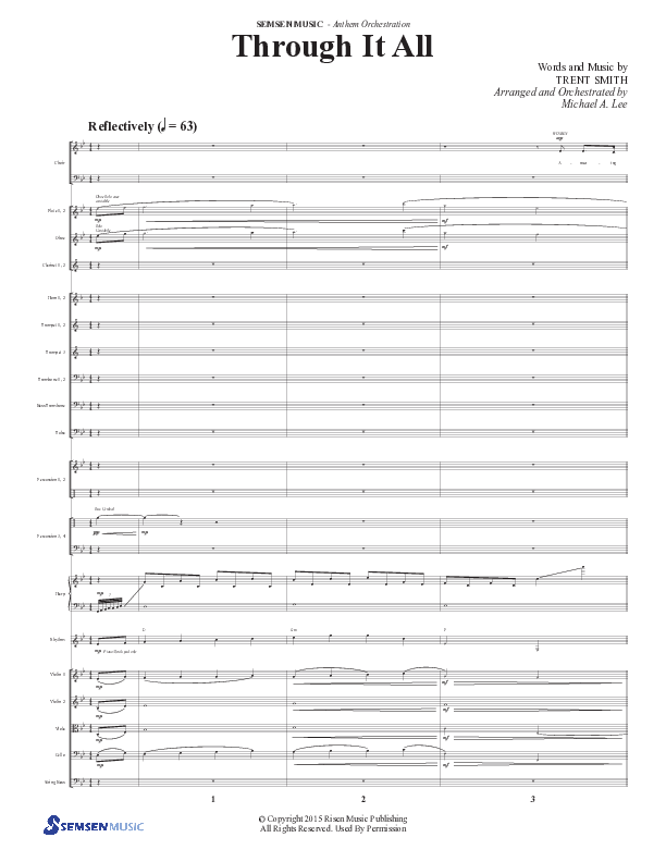 Through It All (Choral Anthem SATB) Conductor's Score (Semsen Music / Arr. Michael Lee)