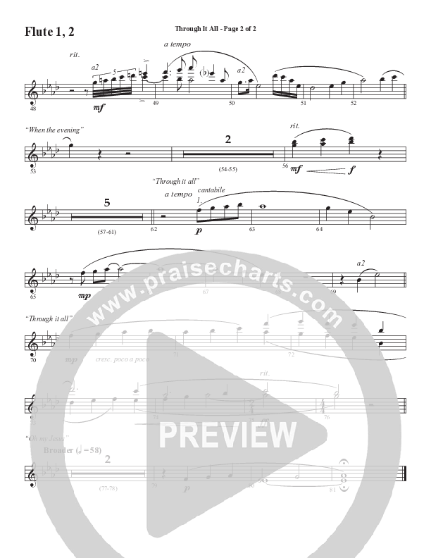 Through It All (Choral Anthem SATB) Flute 1/2 (Semsen Music / Arr. Michael Lee)