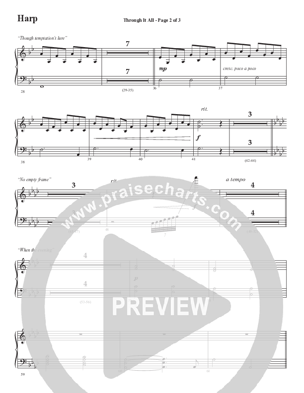 Through It All (Choral Anthem SATB) Harp (Semsen Music / Arr. Michael Lee)
