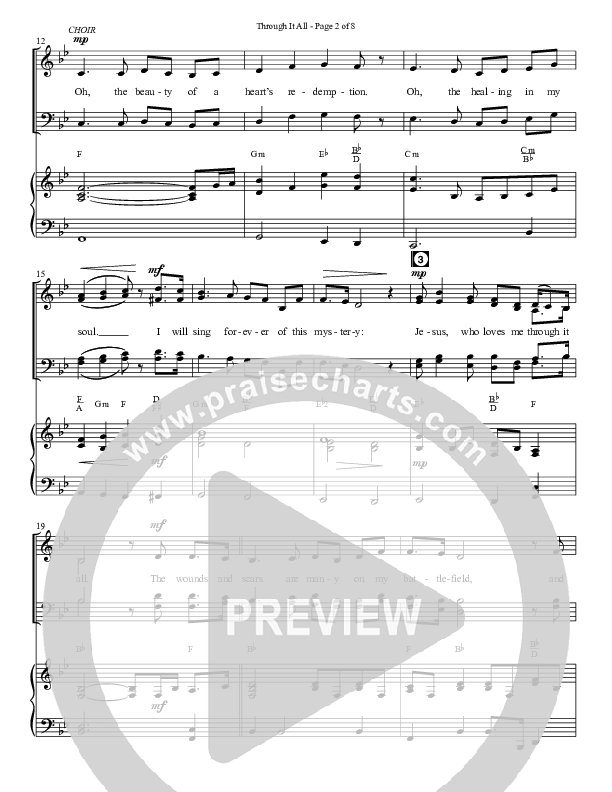 Through It All (Choral Anthem SATB) Anthem (SATB/Piano) (Semsen Music / Arr. Michael Lee)
