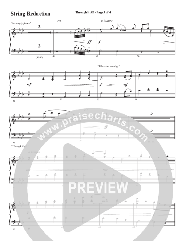 Through It All (Choral Anthem SATB) String Reduction (Semsen Music / Arr. Michael Lee)