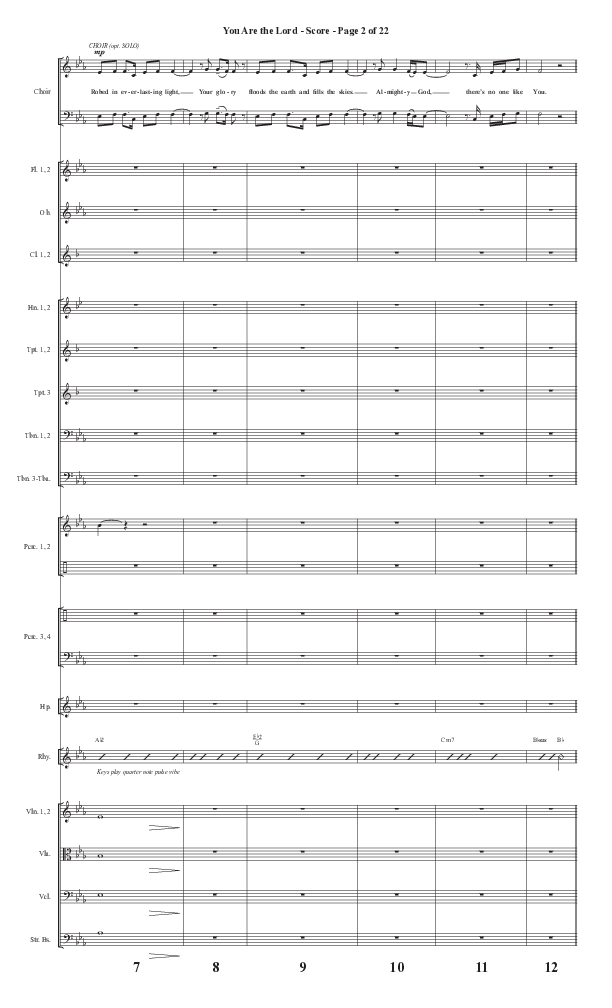 You Are The Lord (Choral Anthem SATB) Conductor's Score II (Semsen Music / Arr. Cliff Duren)